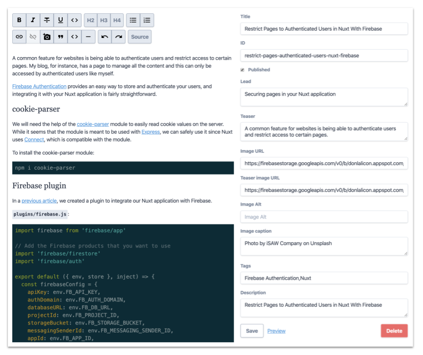 Writing Rich-Text Content to Cloud Firestore With Tiptap and Nuxt - Don ...